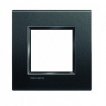 Placa ornament 2 module Antracit Bticino Living Light